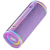 YEAHBOX X-Boom Go Portable Bluetooth Speaker, Max 40W Hi-Fi Sound, Dome Tweeter & Track Bass Driver, Dual EQ Modes, IP65 Waterproof, RGB Light Show, TWS Stereo Pairing, Bluetooth 5.4, 10H Playtime