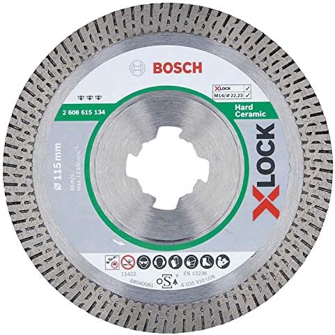 Bosch Professional 2608615134 Diamond Cutting Disc Best for Hard Ceramic X-Lock Diameter 115 mm Bore Diameter 22.23 mm