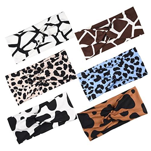 Marchqueen Animal-6Pcs Wide Headbands For Women Non Slip Stretchy Boho Hair Bands For Women'S Hair Fashion Hair Accessories thumb #1