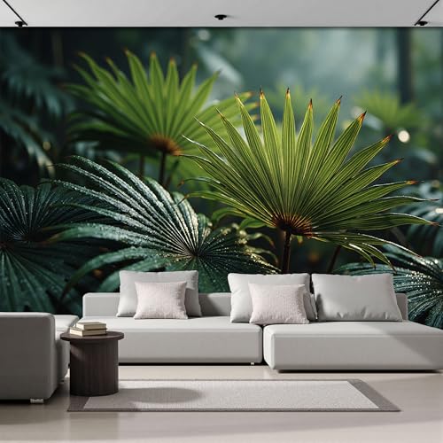 Papier Peint Forêt Tropicale Texture Végétale Premium 350x256cm - 3