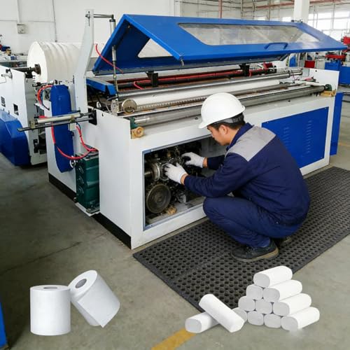 Toilet Paper Machine Production Line for Industrial Manufacturing, Continuous Rewinding Cutting and Packaging Ready Roll Processing