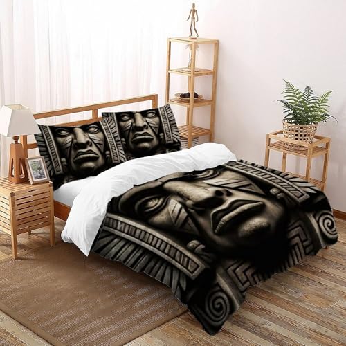 Parure housse de couette super king microfibre imprimé 3d totem - 2