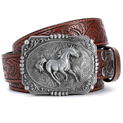 Cowboy Belts for Men Women Cowgirl Belt Western Country Belts for Jeans Christmas Gifts