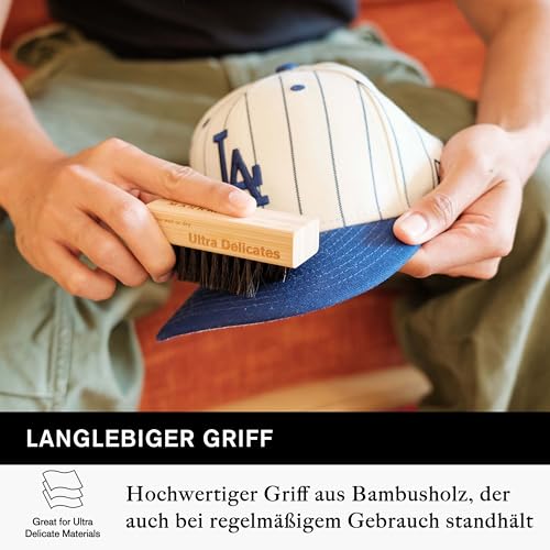Jason Markk ultra Weiche Hut- und Schuhbürste, weiche Borsten, Bambusholz, für Leder, Wildleder, Nubuk, Baumwolle und andere Materalien