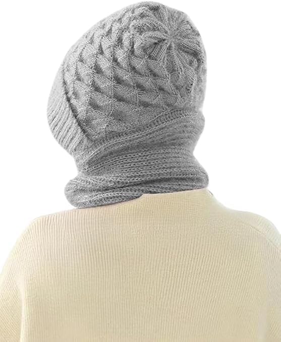 HIRVA CREATION Multicolor Knitted Winter Set: Soft Beanie Hat with Matching Scarf, Fleece Lined for Extra Warmth, Cozy and Stylish Cold Weather Accessories for Women 2