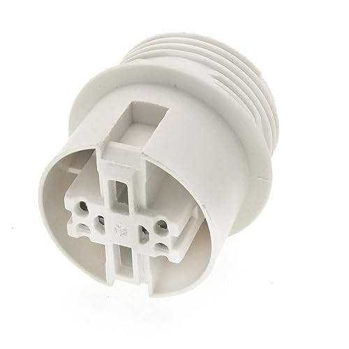 Miniatura 3 de TWDRTDD - Enchufe fenólico de base media E26 sin llave, soporte industrial retro estándar de EE. UU. con anillo de collar de pantalla (3, blanco)