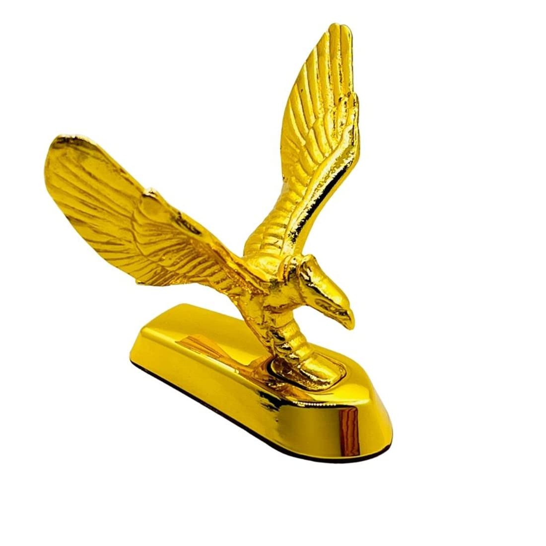 Chrome Eagle Head Statue, Vivid Motorcycle Mudguard Decor