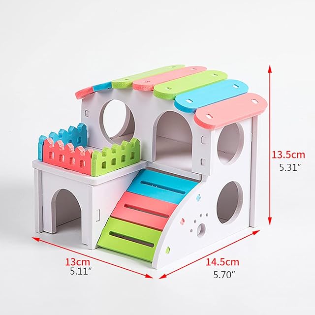 Foto 3 de 8 de Ranuw Casa de plástico para hámster, resistente al agua, lavable, para mascotas pequeñas, juguete de escalada