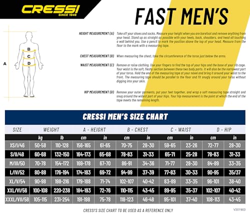 Image of Cressi Men's & Ladies' Full Wetsuit Back-Zip for Scuba Diving & Water Activities - Fast 3mm: designed in Italy