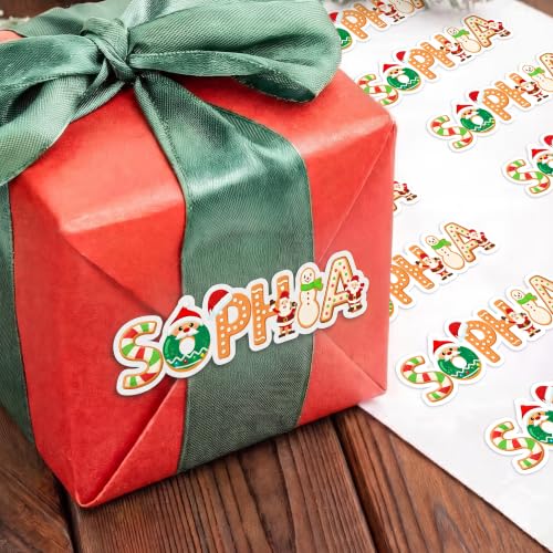 Image of Personalized Name Christmas Stickers