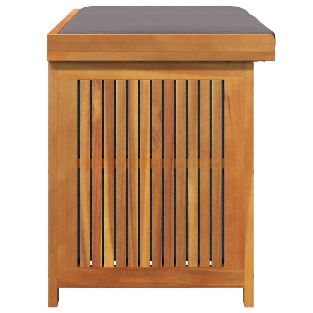 Gecheer Scatola per Cuscini da Esterno, Contenitore di stoccaggio con Coperchio e Borsa Impermeabile, 90 x 50 x 60,5 cm, Legno massello di Acacia, per Arredamento Giardino e terrazza