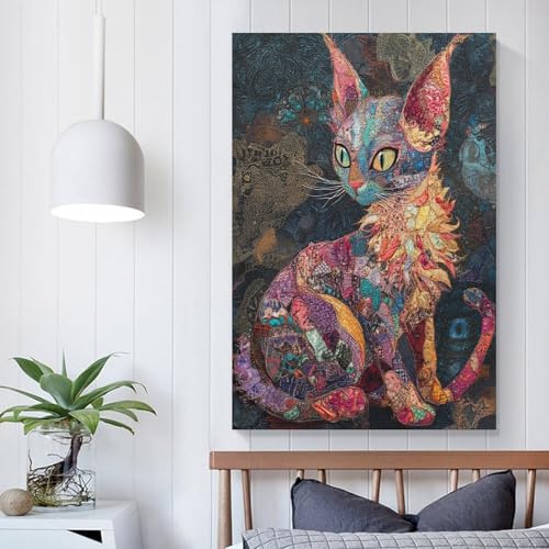 Cuadros decorativos de gato esfinge para salón moderno 5