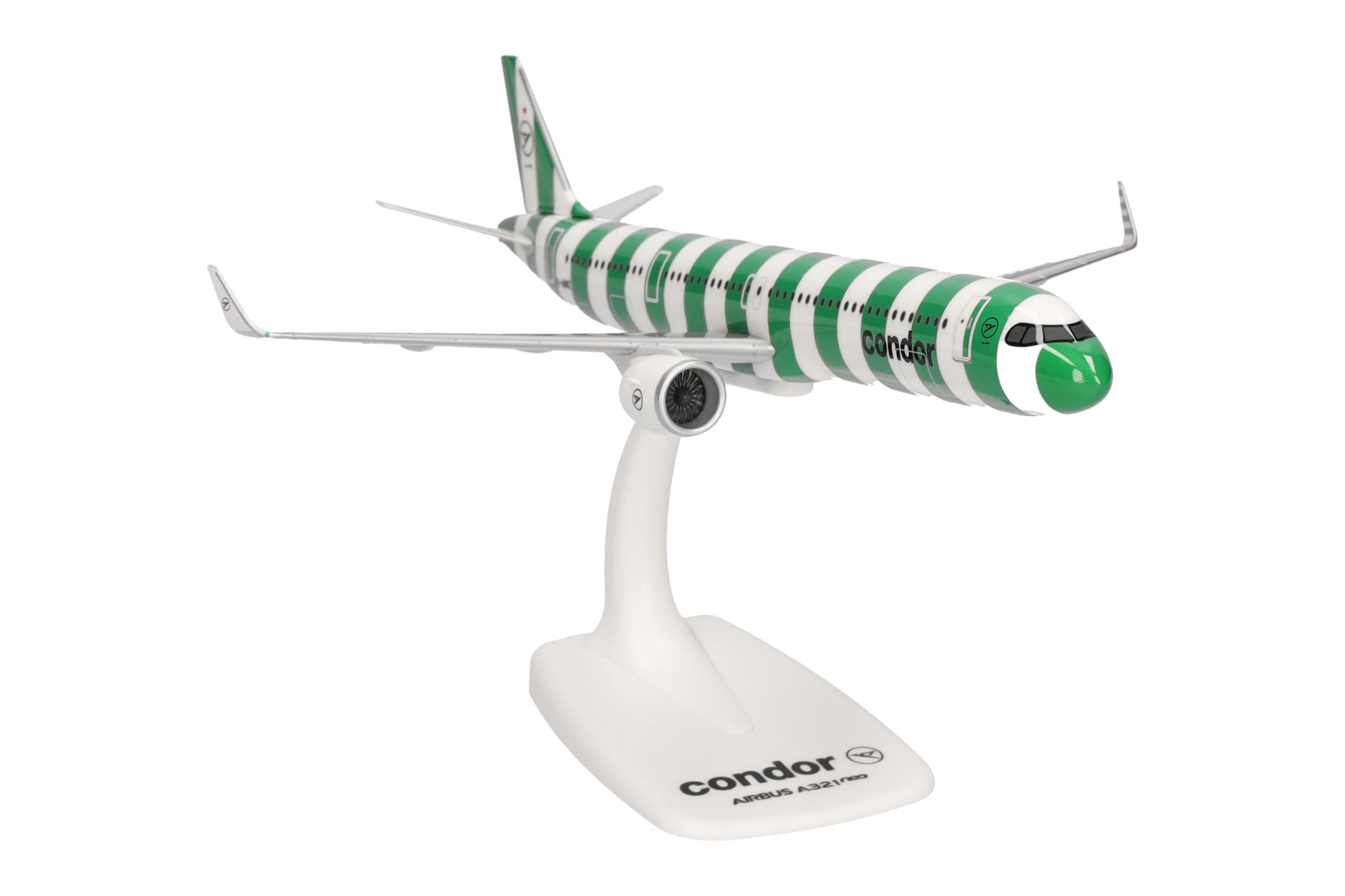 Herpa Snap-Fit modellino aereo Condor Airbus A321neo "Island", miniatura in scala 1:200, pezzo da collezione, modello con supporto, plastica - 3
