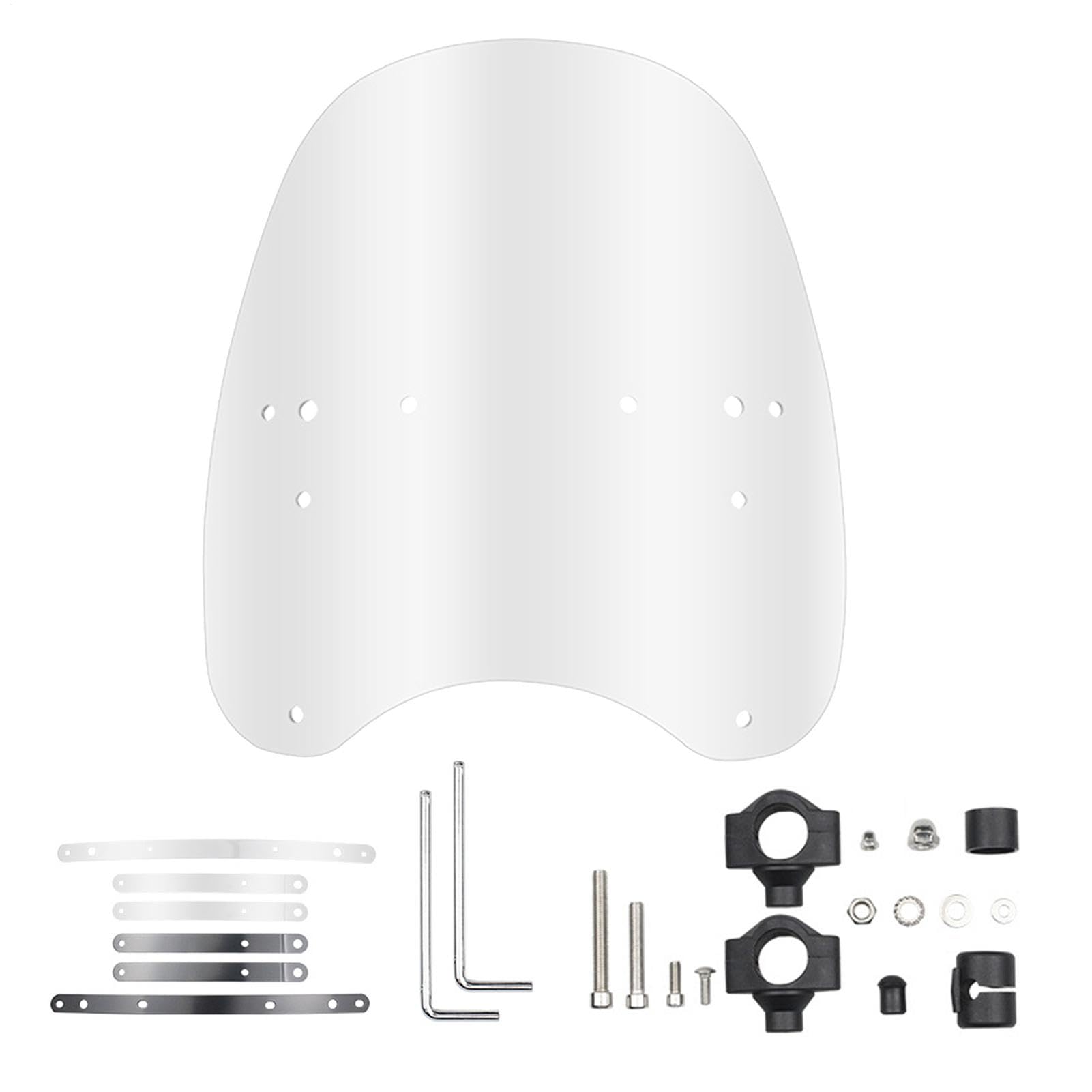 Deflettore Antivento Per Moto, Parabrezza Per Scooter - Parabrezza | Anteriore Trasparente Per Moto,Splitter Antivento Per Zanzariera Anteriore, Parabrezza Per Scooter Con Da Viaggio