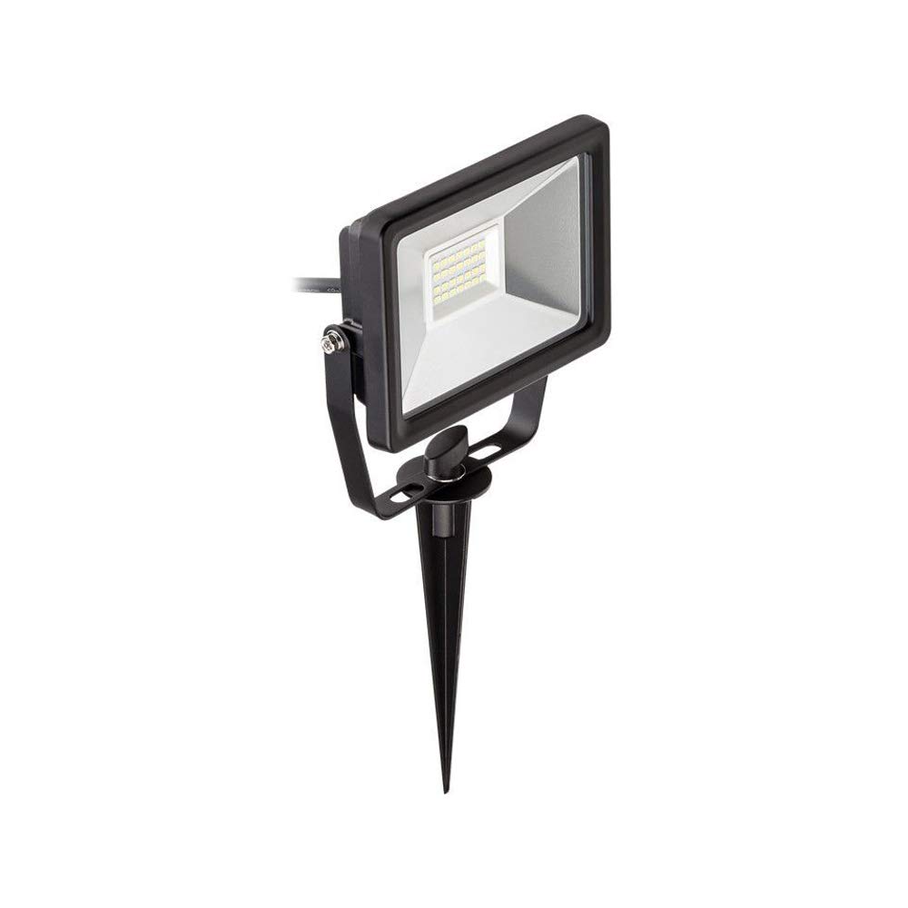 Goobay 59004 Faro da Esterno a LED con Picchetto di Terra, 20 W, Nero
