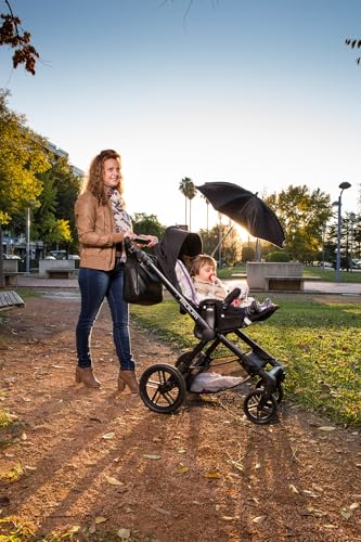 Porte-Parapluie Poussette Universel Support à Ressort Réglable Filetage Mâle M7 Parasol e Bébé Accessoire Compatible Chicco Quinny Maclaren Silver Cross...
