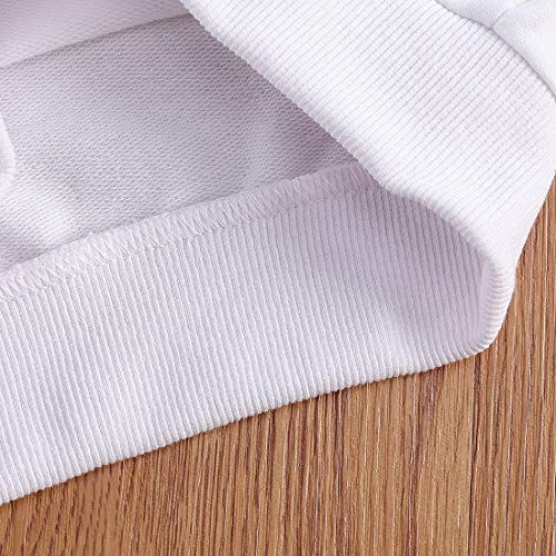 1-6T Kids Toddler Boy Girl Hoodies Pullover Dad Letter Print Sweatshirt Hooded Jersey Casual Clothes Outdoor Outfit (White Mini, 6-12 Months) #TOP5