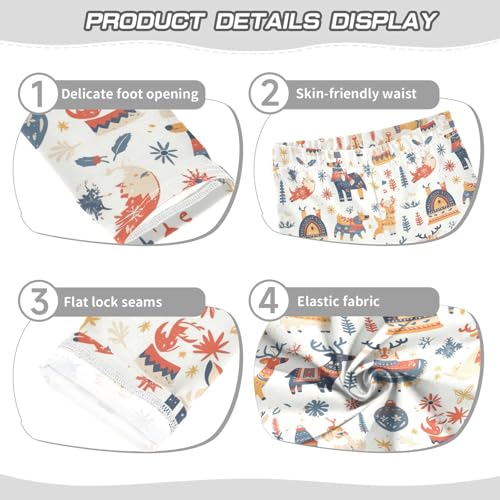 Christmas Pattern Reindeer Kids Girl's Leggings Fashion High Waisted Leg Yoga Pants Gym3