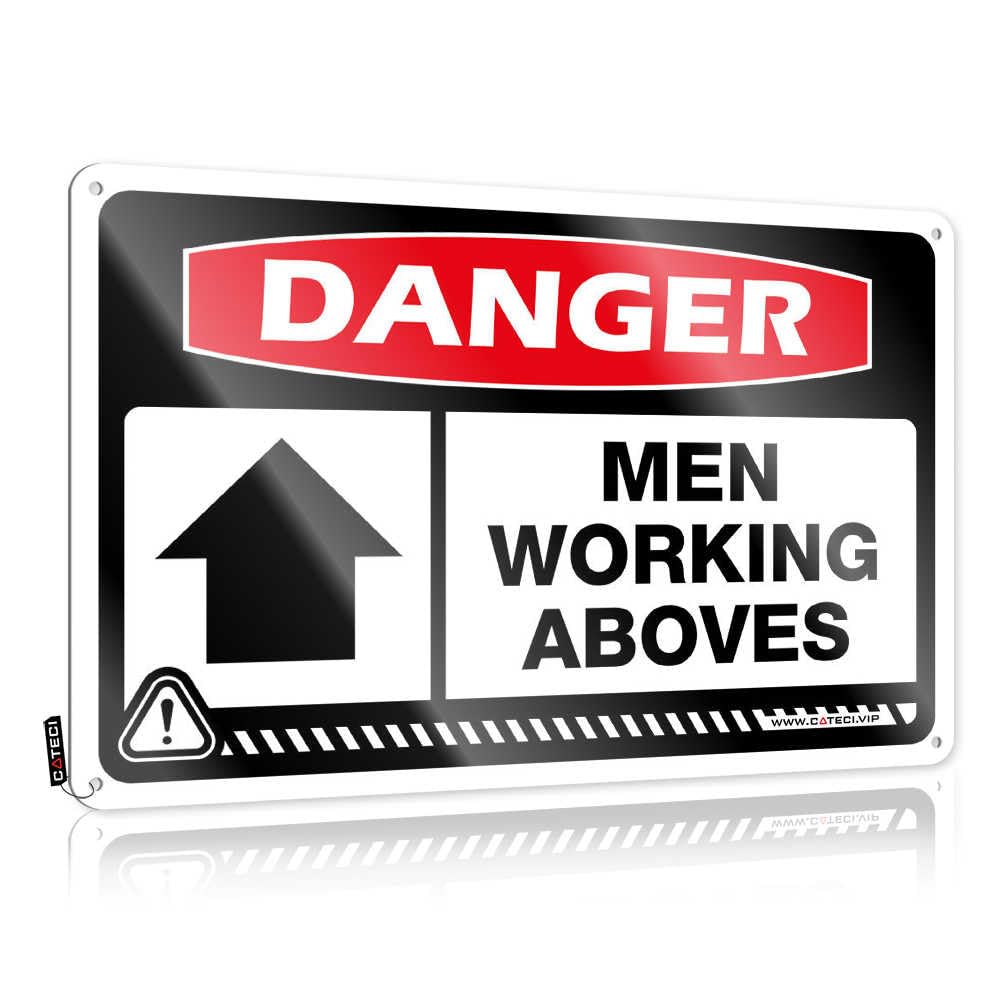 Fzfn Men's Colour Teenage, Cool Wall Decor Funny Collection Wall Decor, Square Rustic Metal Tin Sign For Man Cave | Trailer Holiday Gift Custom Danger Working Aboves(30X40cm)