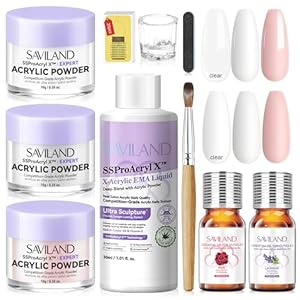 SAVILAND Acryl Nagelset mit Nagelöl