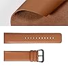 KADES Compatible with Fitbit Versa 2 strap, Classic Genuine Leather Replacement band with Quick Release Pin for Fitbit Versa/Versa Lite Edition Men Women, Brown #2