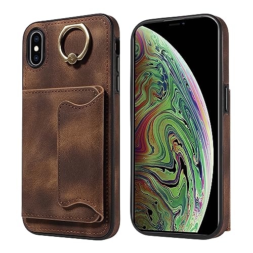 Étui portefeuille iPhone XS Max coque antichoc double fermoir aimanté