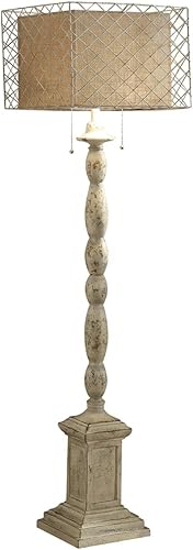 Crestview Collection CVAVP741 Holcomb - Lámpara de pie, color blanco