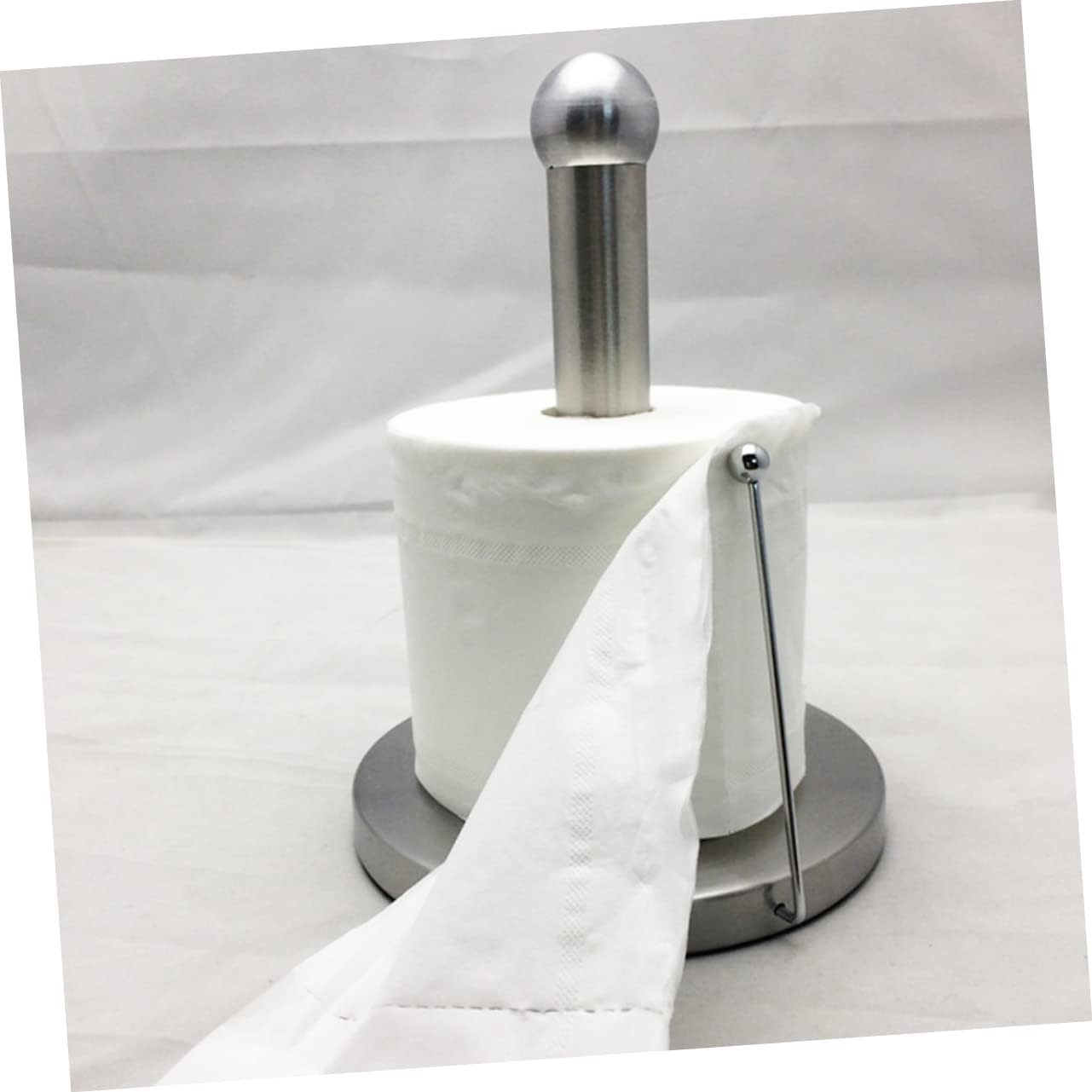 BESPORTBLE Stainless Steel Vertical Paper Towel Holder Standing Roll Paper Storage Rack for Kitchen Bathroom and Dining Table Elegant Design for Easy Access