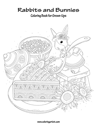 Rabbits and Bunnies Coloring Book for Grown-Ups 1