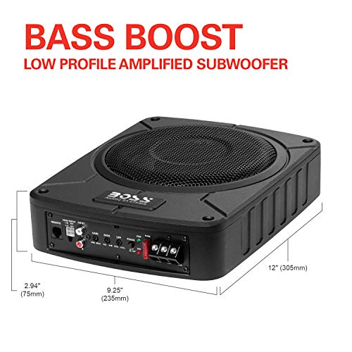 Boss Audio Systems Bab8 Amplified Car Subwoofer - 800 Watts Max Power, Low Profile, 8 Inch Subwoofer, Remote Subwoofer Control, Great For Vehicles That Need Bass But Have Limited Space #TOP4