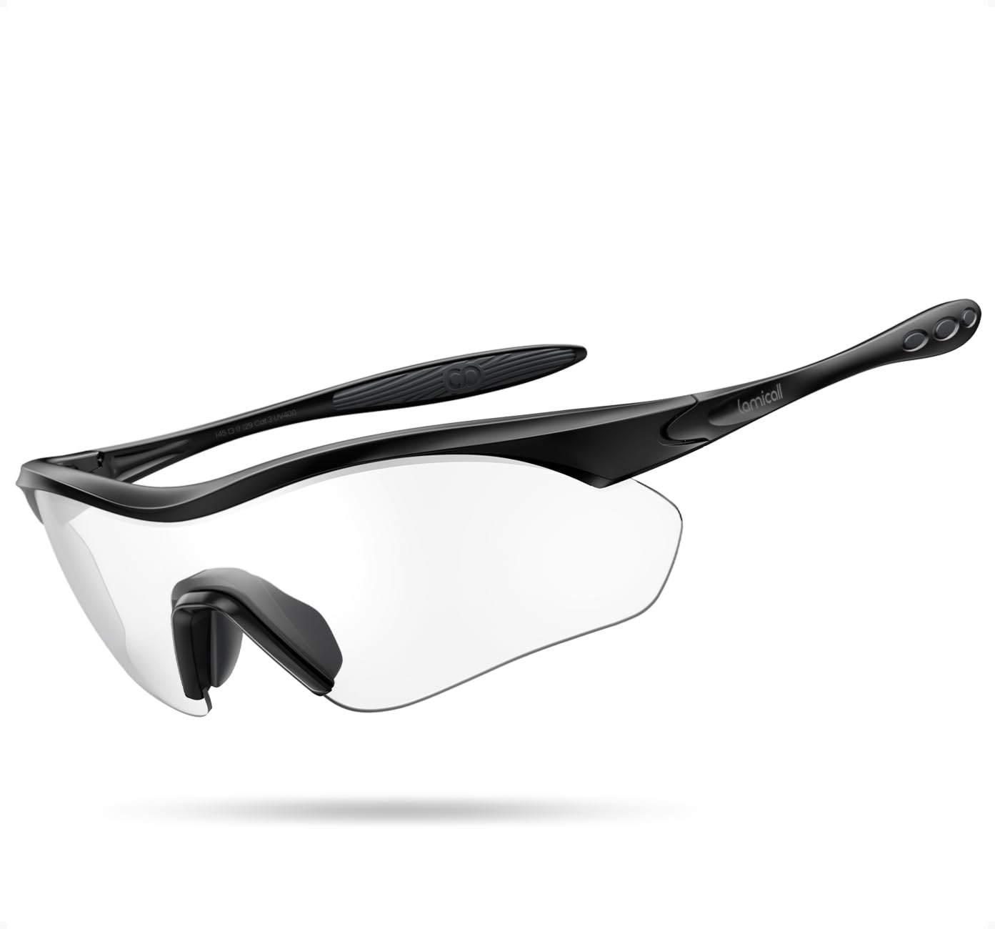 Lamicall Fahrradbrille Herren, Schnelle Brille Damen - [22g TR-90 Ultraleicht] Polarisierte Sport Sonnenbrille mit UV400 Schutz, Multifunktionale Sportbrille Fahrrad Brille für Laufen, Rennrad, Laufen