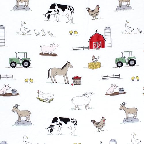 Image of Hudson Baby Unisex Baby Cotton Toddler Pillow Case, Farm, One Size