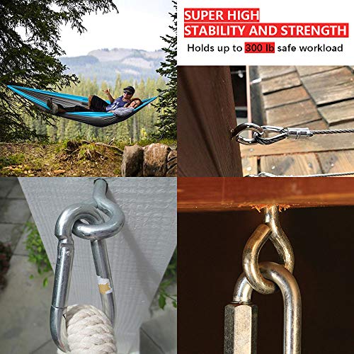 5 Screw Eyes, 4 Pack Metal Eye Hooks Lag Thread Eye Bolt