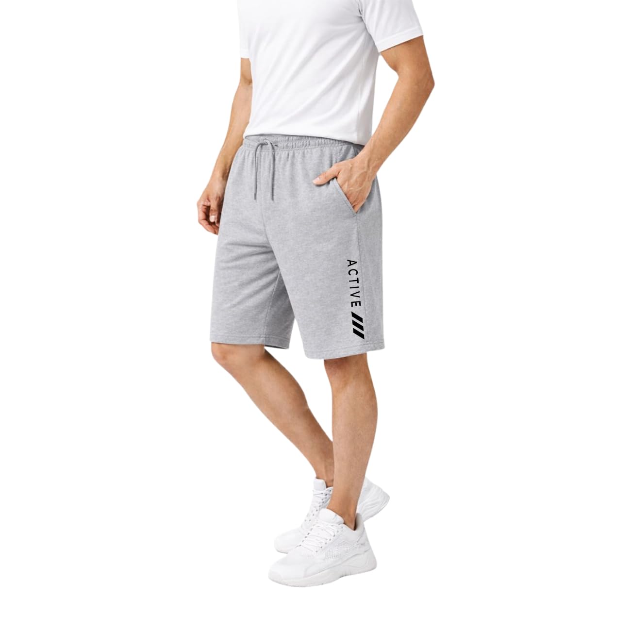 KART BLACK Men's Cotton Knee Length Casual Regular Fit Shorts | Pack of 3 (MS_BlkAthlt_GryActiv_AndrKeep_L) 2