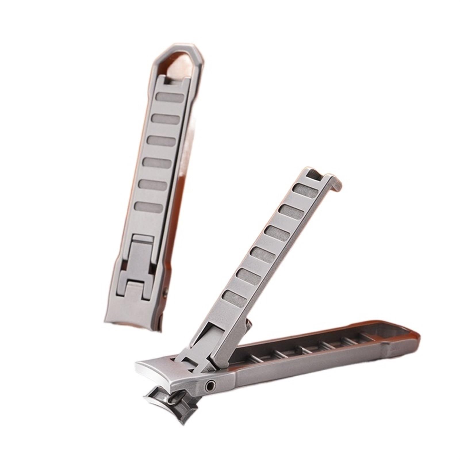JINGYAN Cortaúñas Ultra-Thin Nail Clippers Collapsible， ​Portable Travel Fingernail Keychain Scissors Cutter Manicure Tool