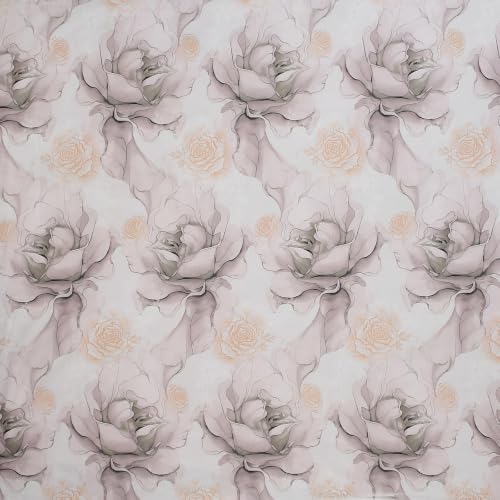 Image of NHD HOME Pure Cotton 220 tc Flat Single Bedsheets for Summer Breathable | Wrinklefree | Super Soft (Size-60 X 90 Inch) with 1 Pillow Covers (Size-17 X 27 Inches, Pearl Magnolia