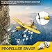 VOLANTEXRC RC Plane Trainer Sport Cub 3CH Remote Control Airplane with Prop Saver, 6-Axis Gyro Stabilizer & 3 Modes to Fly, Radio Controlled Aircraft RTF for Beginners, Kids and Adults (400mm,Yellow)