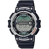 Casio(カシオ) メンズ フィッシングタイマー クォーツ時計 樹脂ストラップ付き, ブラック