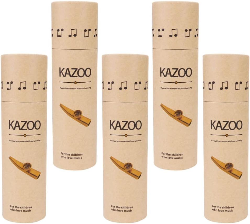 ERINGOGO 5Pcs Paper Kazoo Case Kazoo Carrier Cylinder Gift Box Music Instrument Container Orff Music Toy Supplies for Kid Beginners Adults : Musical Instruments
