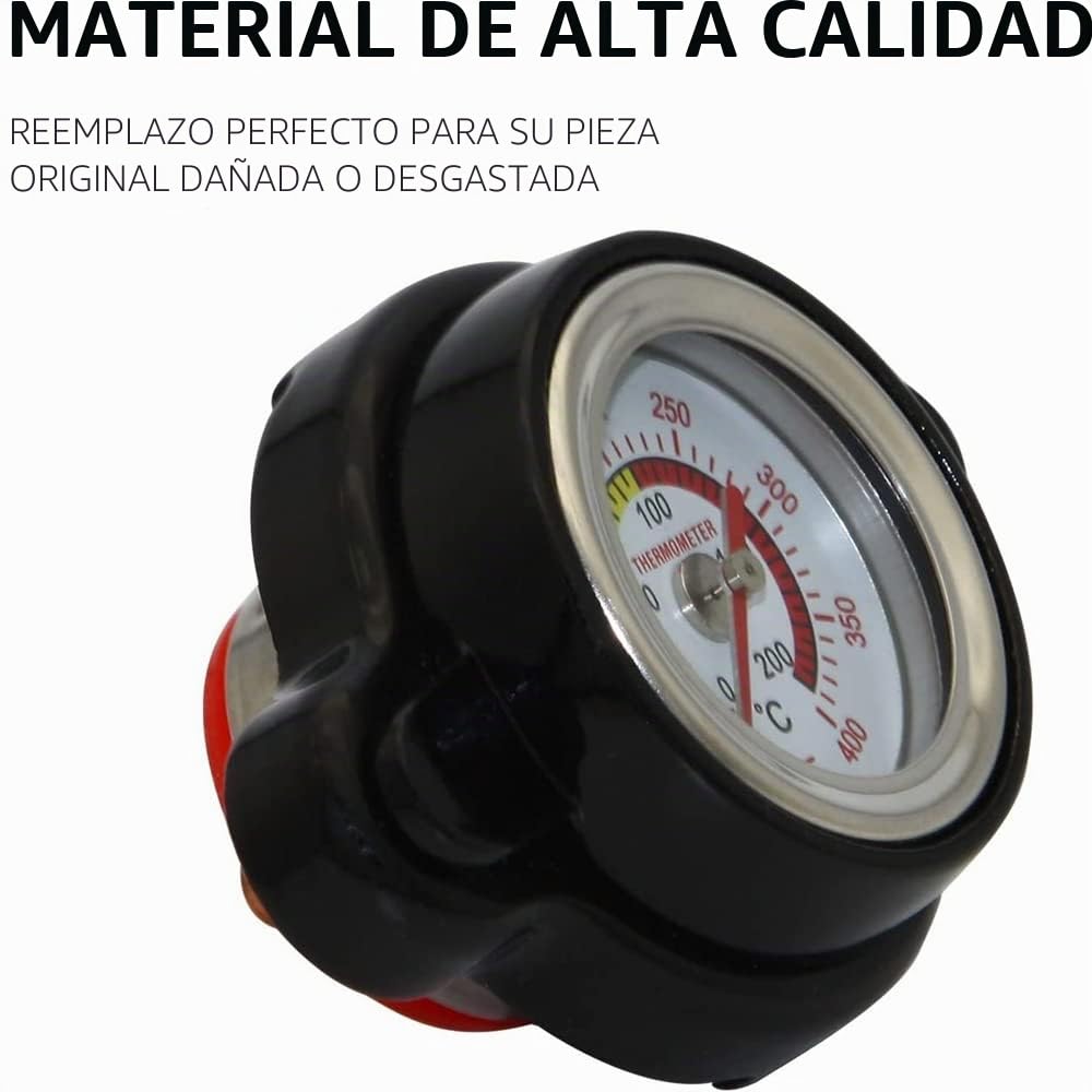 Tapón de radiador de alta presión con medidor de temperatura 1.8 Bar 25.6psi Tapón Depósito Agua Para Honda/Yamaha/Kawasaki/Suzuki/Polaris Ranger/Husqvarna Motocicleta Moto de cross ATV