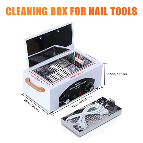 SULLMAR High Temperature Metal Tool Cleaning Box Timer dry Heat Nail Tool Dry Heat for Manicure Salon Hairdressing Tool Equipment Tweezers Earrings Other Metal Equipment - Image 3