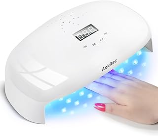 Aokitec UV Light for Nails - 78W UV LED Nail Lamp Gel Polish Fast Curing Nail Dryer with 4 Timer Setting LCD Display for Curing All Nail Gels Extra Large Inner Space for Mani & Pedi Home DIY Salon Use