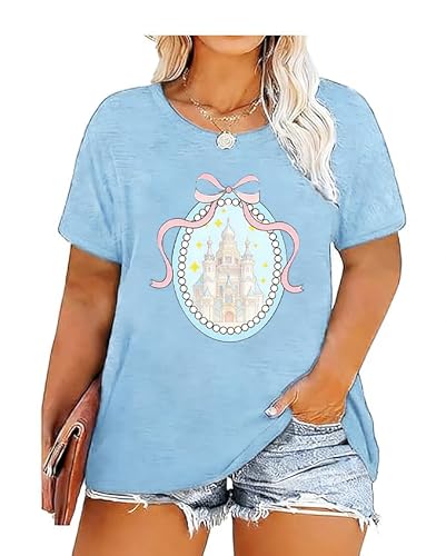 Plus Size Magical Shirts for Women Magical Tee Shirt Family Trip Vacation Tshirt Holiday Summer Graphic Tee Tops