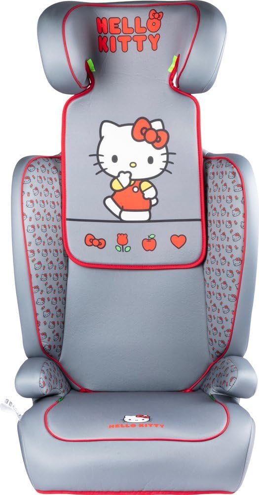 Asiento de coche TATAWAY Hello Kitty i-Size R129, para niños de 100 a 150 cm, elevador de coche con protecciones laterales, instalación con cinturón de seguridad