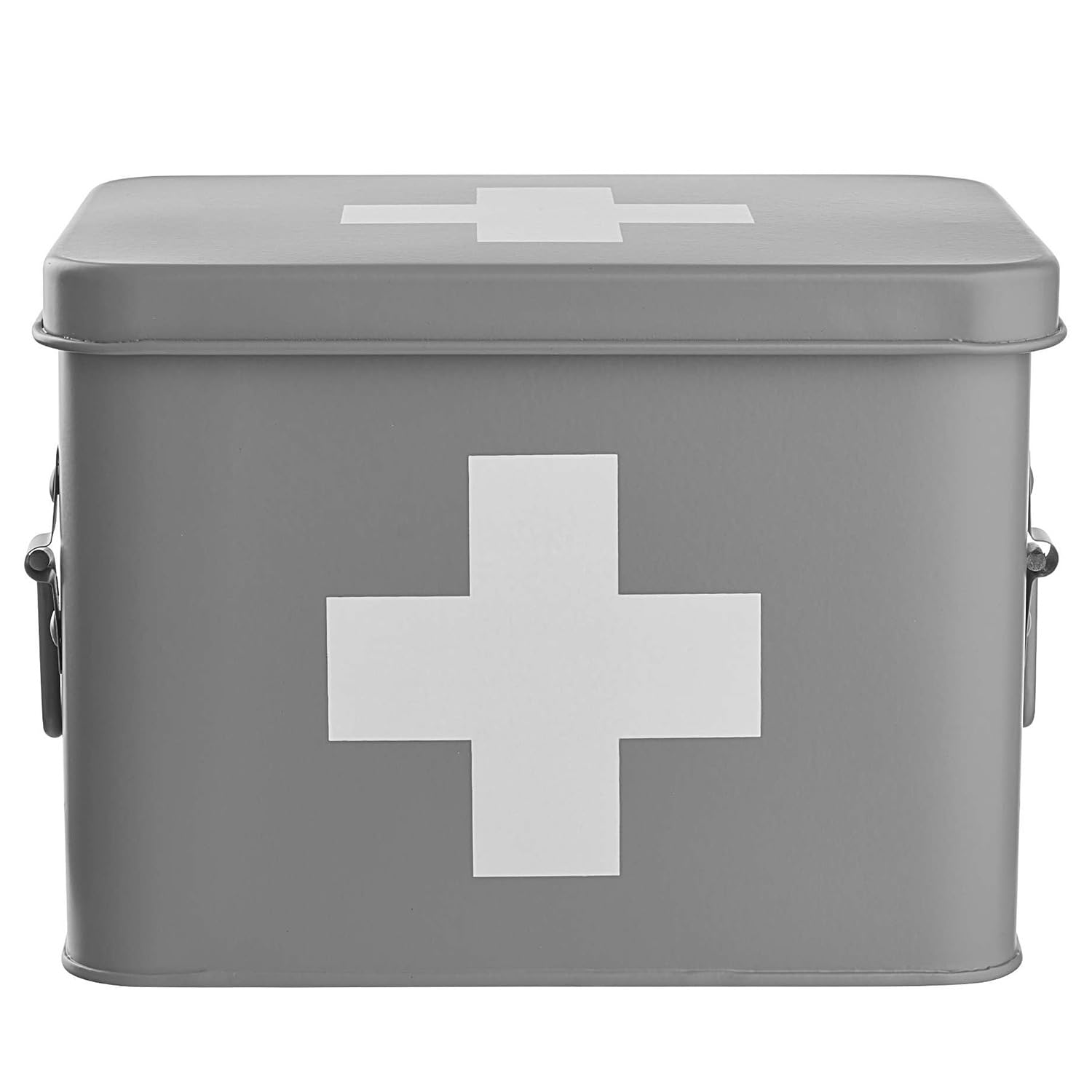 BUTLERS Medikamentenbox mit herausnehmbaren Fach MEDIC L22 x B16cm x H16 cm | Aufbewahrung und Organisation von Medikamenten | erste Hilfe Kasten und Hausapotheke