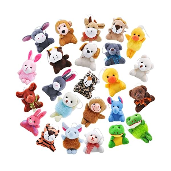 JOYIN 24pcs Mini Juguetes Granel Mini Peluches Colgantes Regalo para Infantiles Fiesta de Cumpleaños Niños Navidad… - Imagen 3