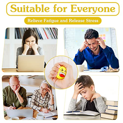 ENCOUN 30Stück Stressball, Antistressball für Kinder, Anti Stress Spielzeug Bälle, Mini Gesicht Squeeze Ball, Stressabbau Bälle, Handtrainer Ball Knautschball für Kindergeburtstag Mitbringsel