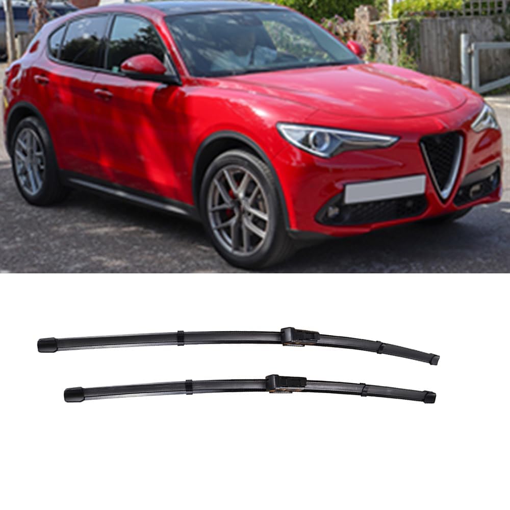 Essuie glace avant Alfa Romeo Stelvio 2016-2023 de dimensions 26 et 18 pouces