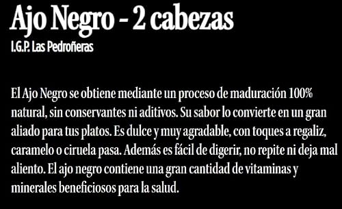 Miniatura 4 de Familia Suárez Ajo Negro De Las Pedroñeras Pack 2 Cajas 4 Cabezas 100 Natural, Dulce Y Fácil Digestión Potente Antioxidante, Beneficios Circulatorio E Inmunitario Producto Español Gourmet