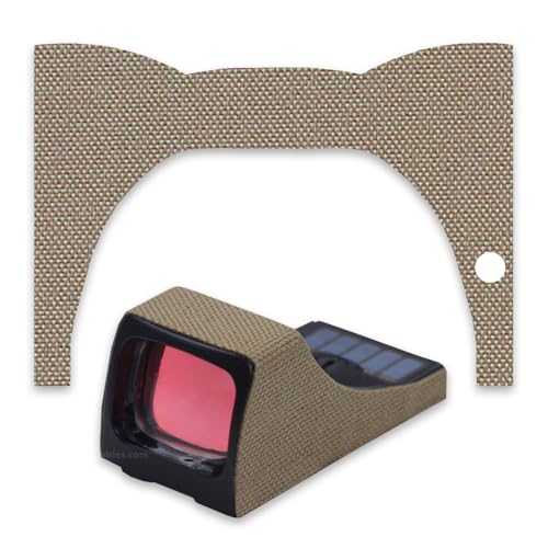 EDC Wrap - Optic Wrap Kit - Cordura (500D) - (Desert Tan) - Adhesive Fabric Wrap Compatible with Holosun SCS MOS - Made in USA